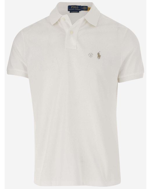 Ralph Lauren White Cotton Polo Shirt With Logo for men