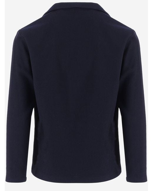 Boss Blue Stretch Wool Blend Jacket Virgin for men