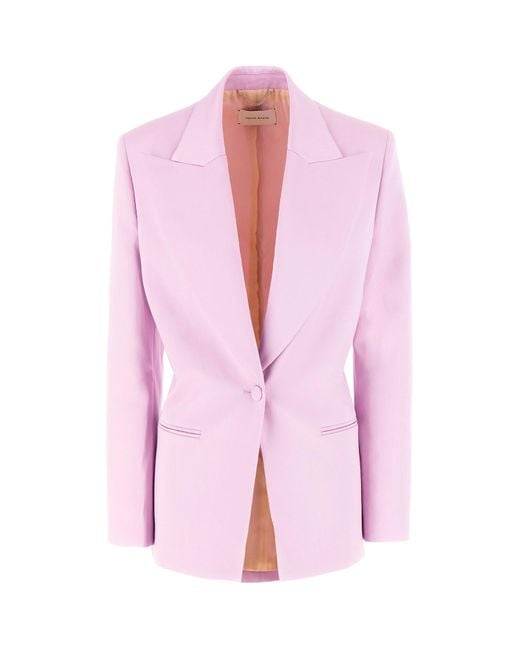 Magda Butrym Pink Lilac Lyocell Blend Oversize Blazer