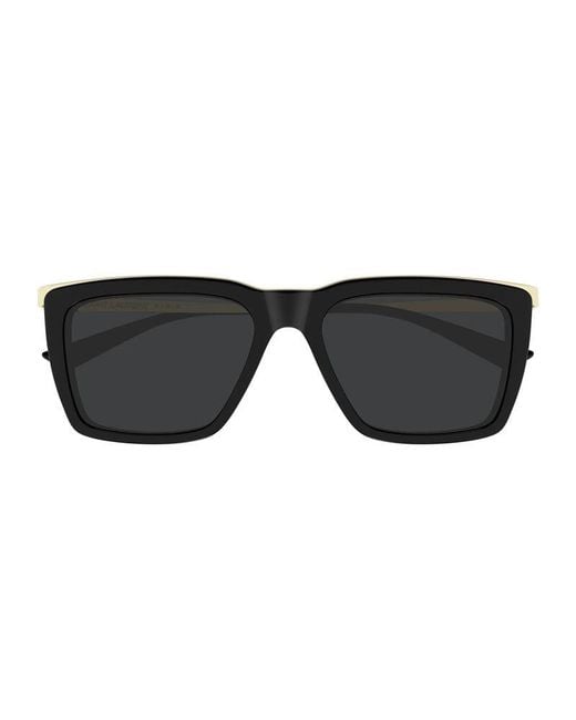 Saint Laurent Black Sunglasses Square Full Rim, Shiny- Frame And Lens Sl765001 for men