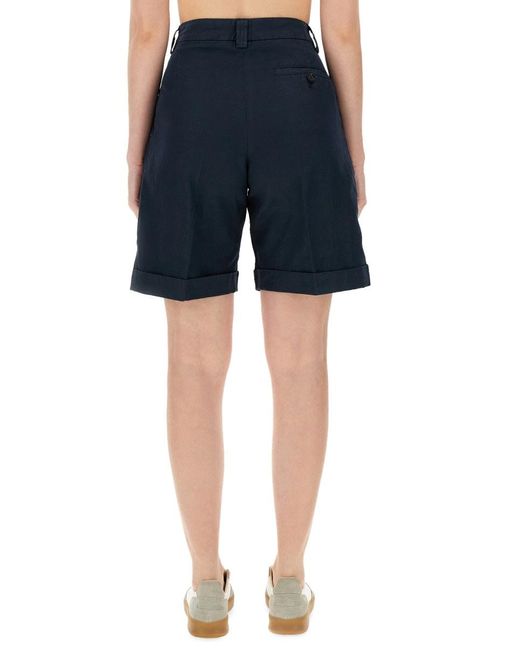 Aspesi Blue Cotton Shorts