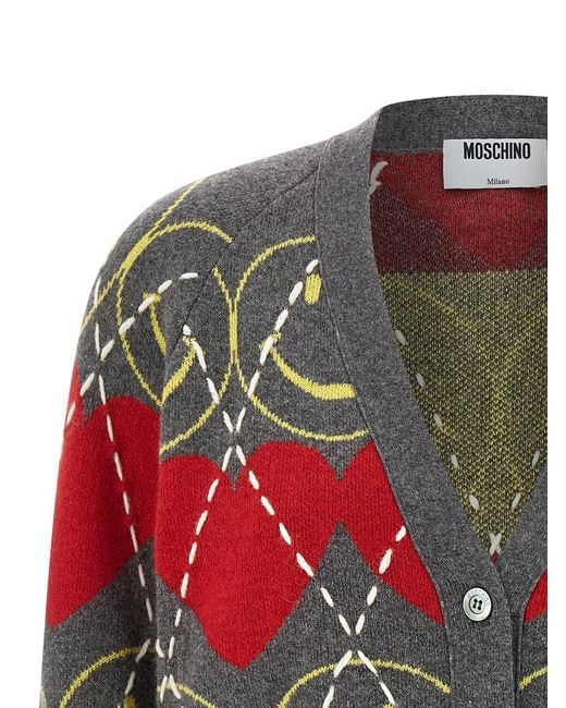 Moschino Red Smiley' Cardigan