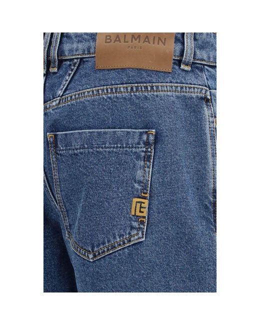 Balmain Blue Cotton Jeans Denim