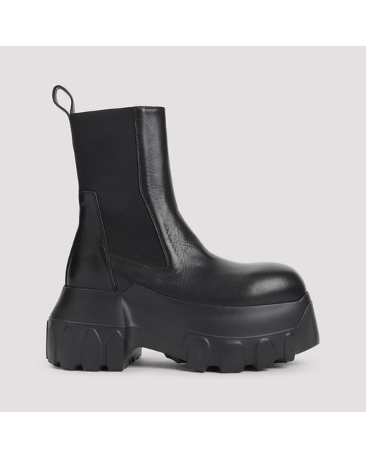 Rick Owens Black Beatle Mega Tractor Boots for men