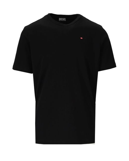 DIESEL Black T-just-microdiv T-shirt for men