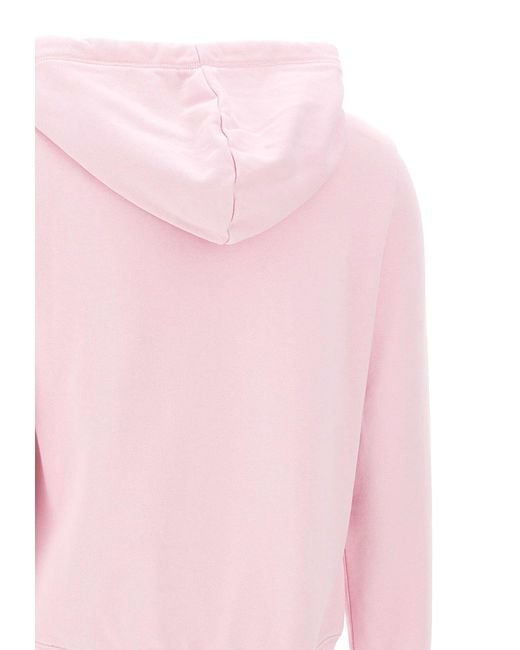 Sun 68 Pink Hood Zip Cotton Sweatshirt