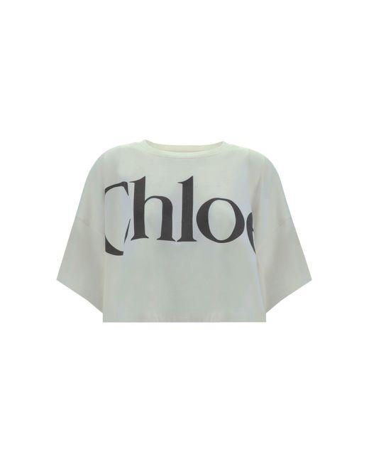 Chloé Gray Chloã Cropped T-Shirt