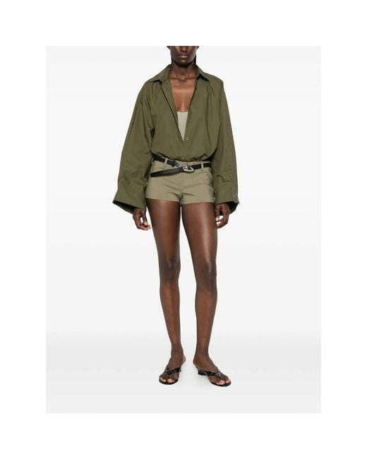 Frankie Shop Green Organic Cotton Shirt Tila