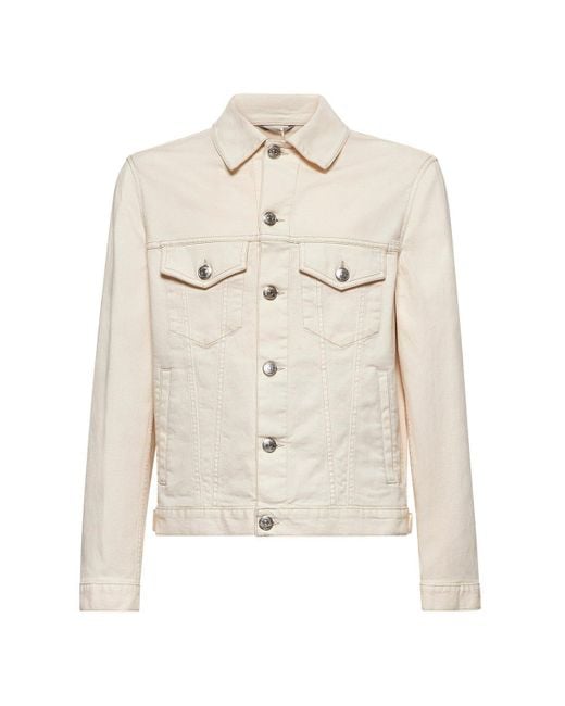 Brunello Cucinelli White Ivory Denim Four Pocket Jacket for men