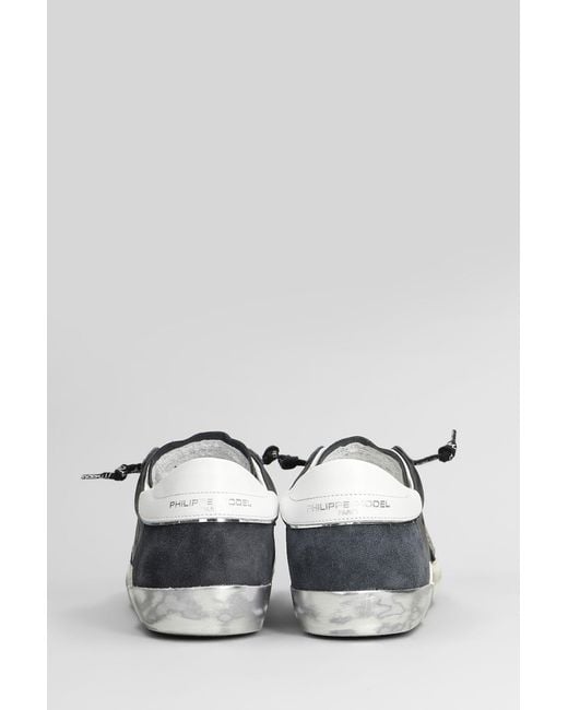 Philippe Model Gray Prsx Low Sneakers for men