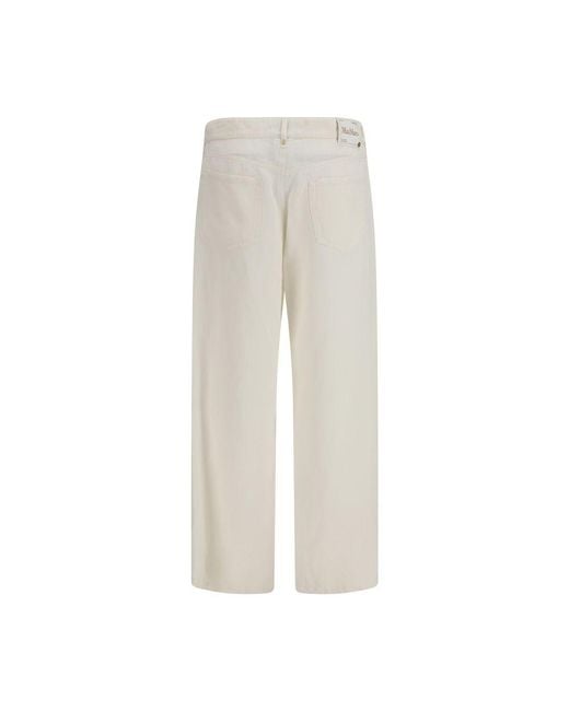 Max Mara Gray Cotton Casual Pants