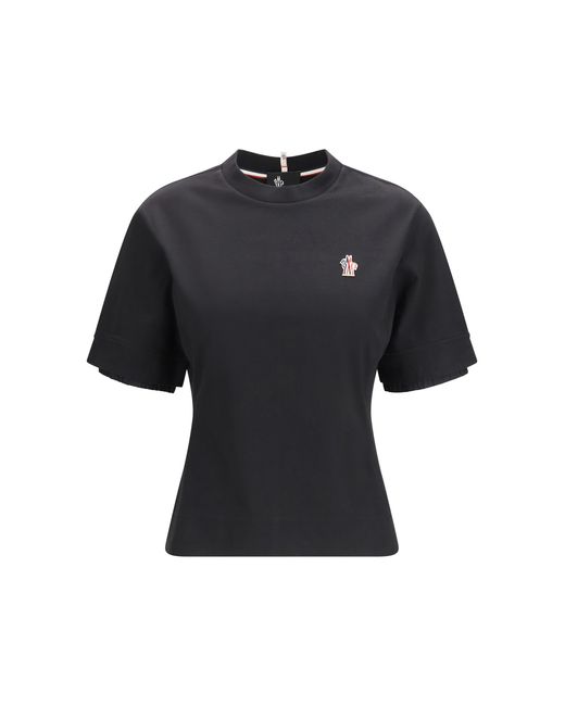 Moncler Black Cotton T-Shirt Cotton; Elastane T-Shirts