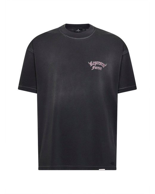 Represent Black T-Shirt Duality Washed Cotton T-Shirts for men
