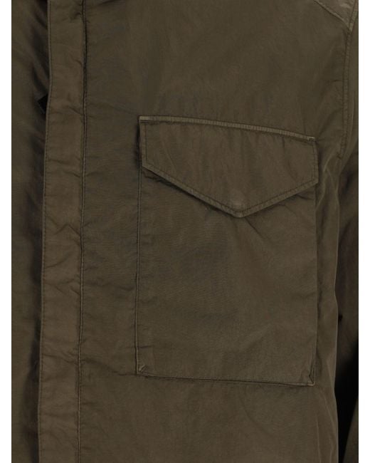 C P Company Green Logo Shirt Jacket for men