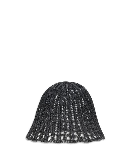 Brunello Cucinelli Black Hat Techno Raffia