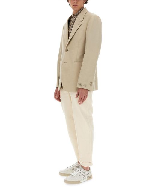 Fendi Natural Wool Jacket Virgin for men