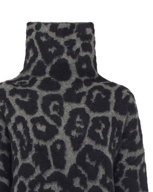Stella McCartney Black Leopard Print Pullover
