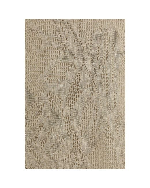 Brunello Cucinelli Natural Beige Linen Casual Dress