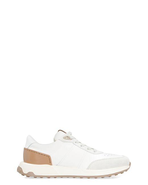 Tod's White Leather And Fabric Low-top Sneakers for men