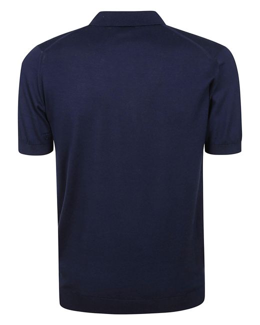 John Smedley Blue Adrian Shirt Ss for men
