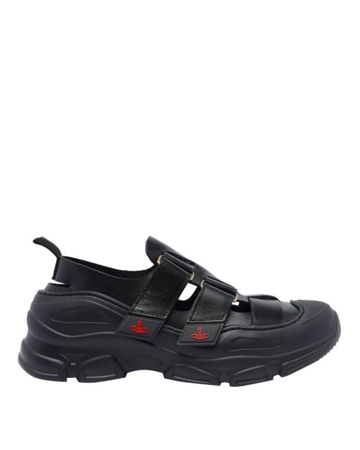Vivienne Westwood Black Catch Stomper Sandals for men