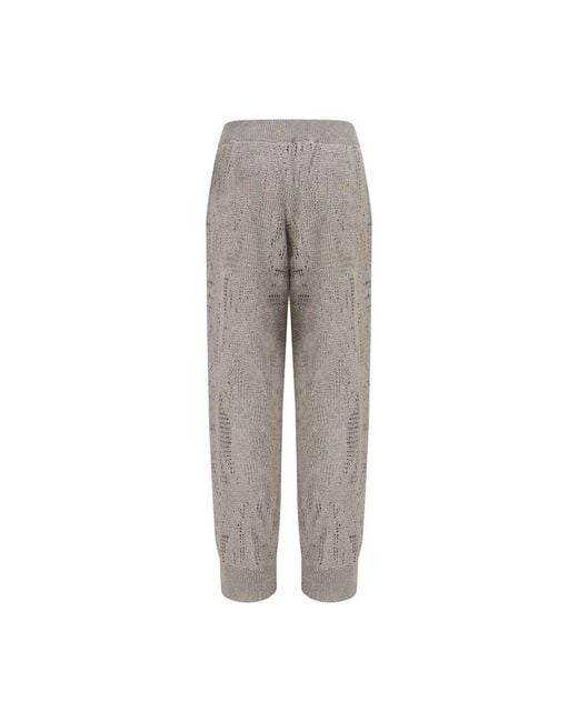 Brunello Cucinelli Gray Beige Linen Casual Pants