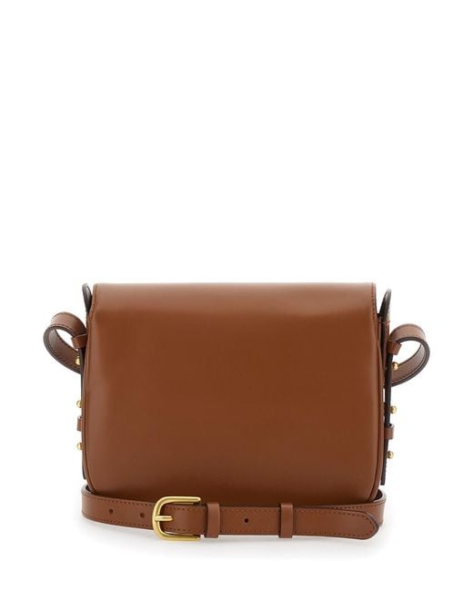 Soeur Brown Shoulder Bag Bellissima Mini Leather