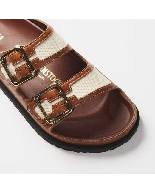 Birkenstock Brown Arizona Bold Canvas 1774 Cinnamon (Regular) Sandal for men