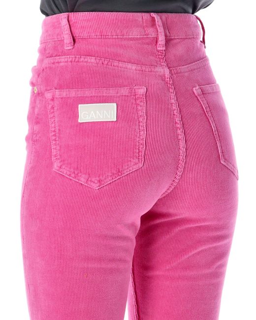 Ganni Pink Corduroy Pants