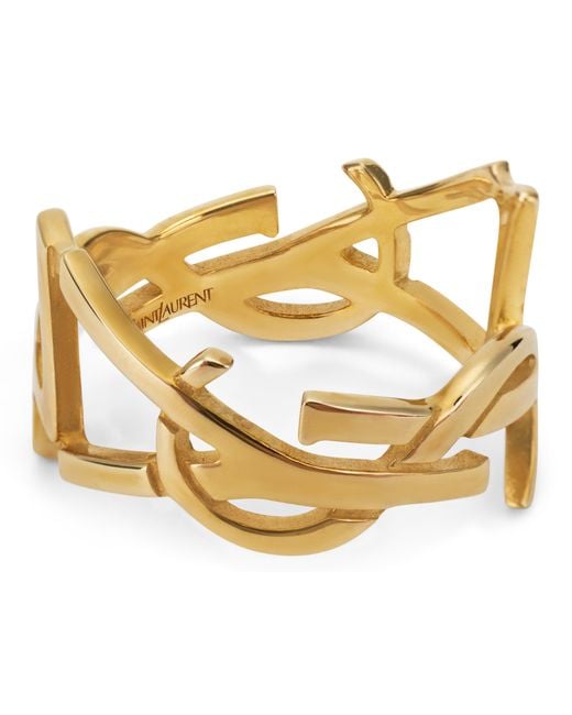 Saint Laurent Metallic Scarf Ring Cassandre Brass Body Jewellery