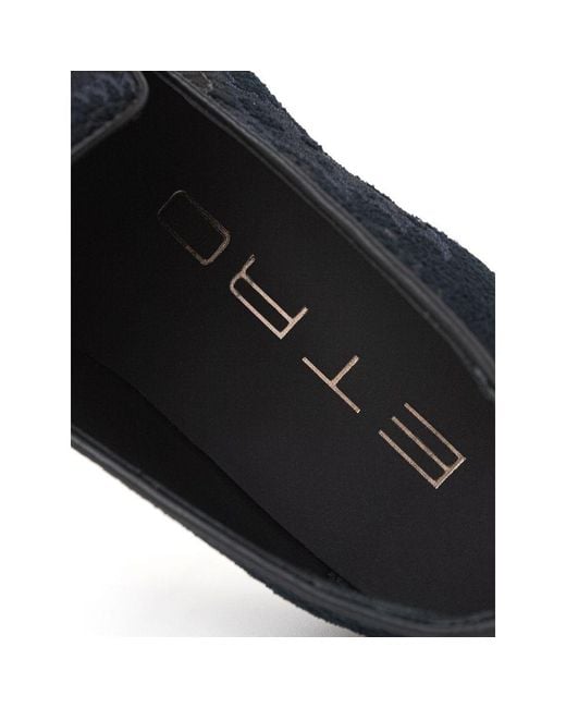 Etro Black Leather Slip-On Loafers for men