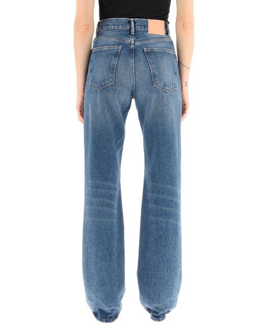 Acne Blue Distressed Mid-Rise Jeans