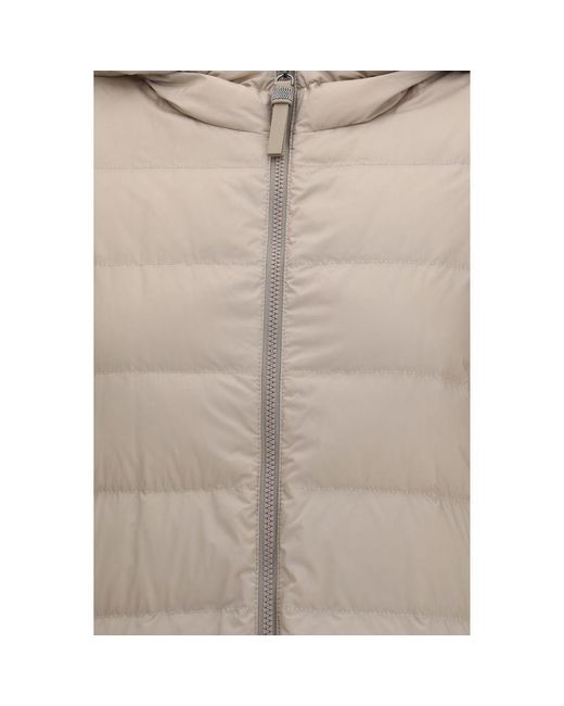 Brunello Cucinelli Gray Polyester Full-Length Jacket Clothing