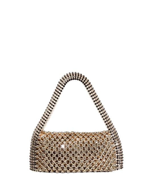 Benedetta Bruzziches Metallic Shoulder Bag Rachele La Grande Brass; Crystals