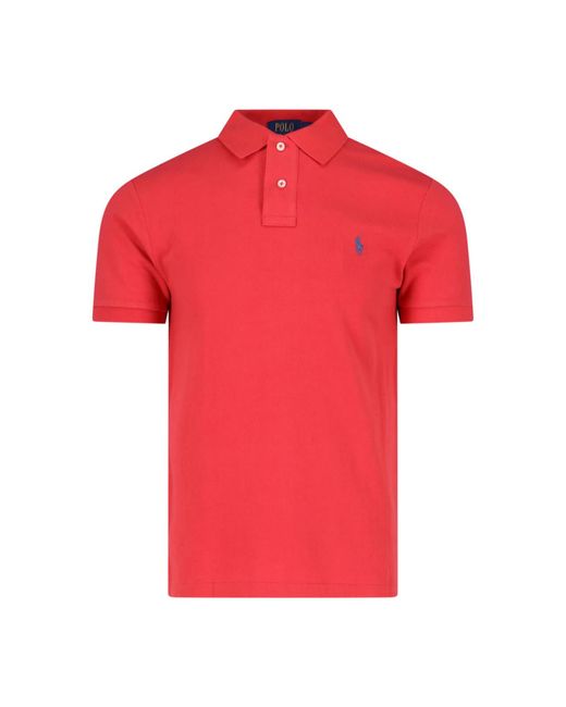 Ralph Lauren Red Logo Polo Shirt for men