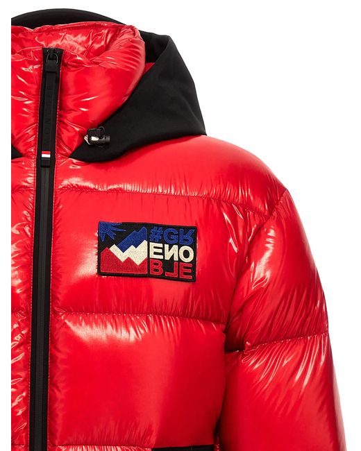 3 MONCLER GRENOBLE Red Quilted Nylon Jacket for men