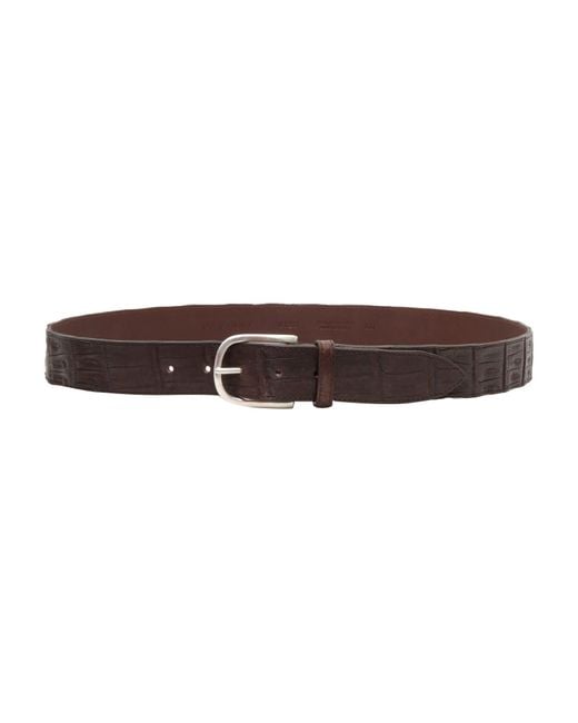 Orciani Brown Leather Belt for men