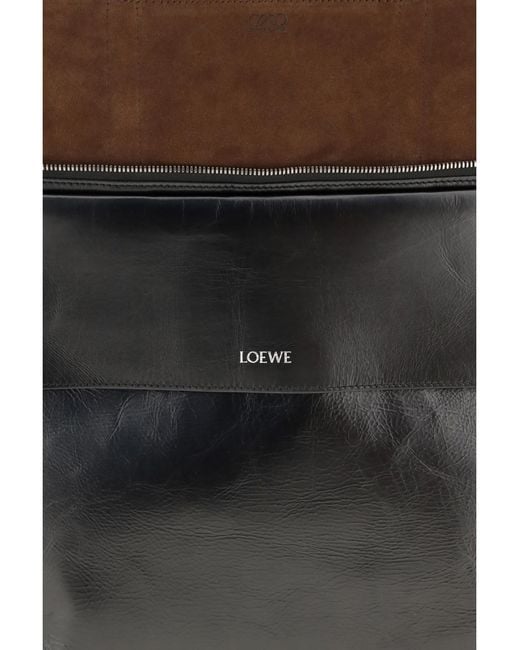 Loewe Black Tote Large Switch-Espresso Calf Leather (Bos Taurus) Shoulder Bags for men