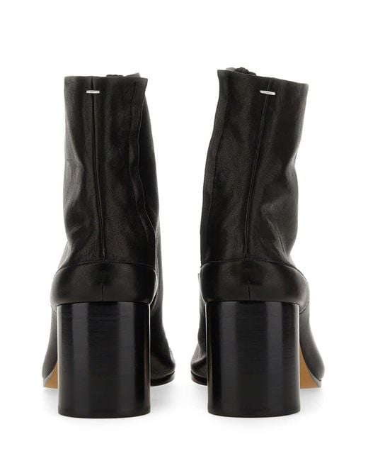 Maison Margiela Black Tabi Leather Ankle Boots