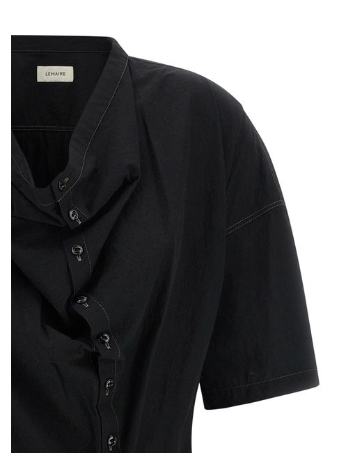 Lemaire Black 'Soft Collar' Dress
