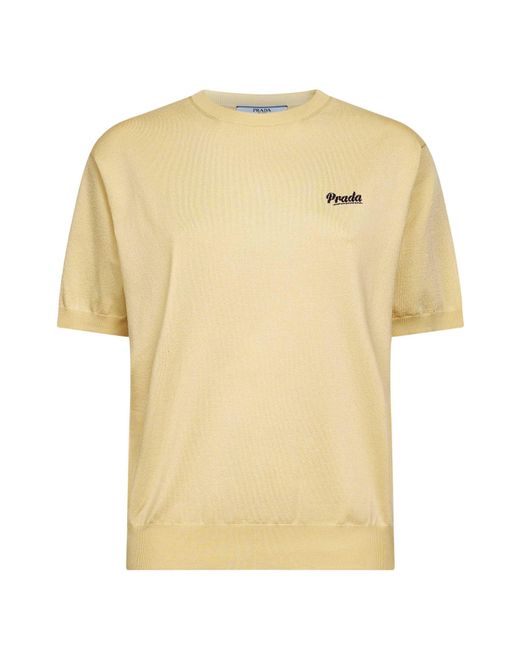 Prada Natural Cotton And Silk Sweater