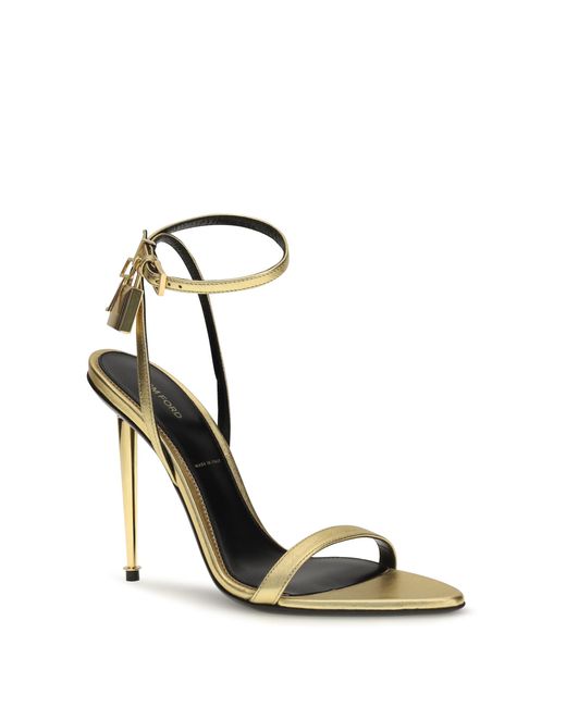 Tom Ford Metallic Sandals Lambskin Upper