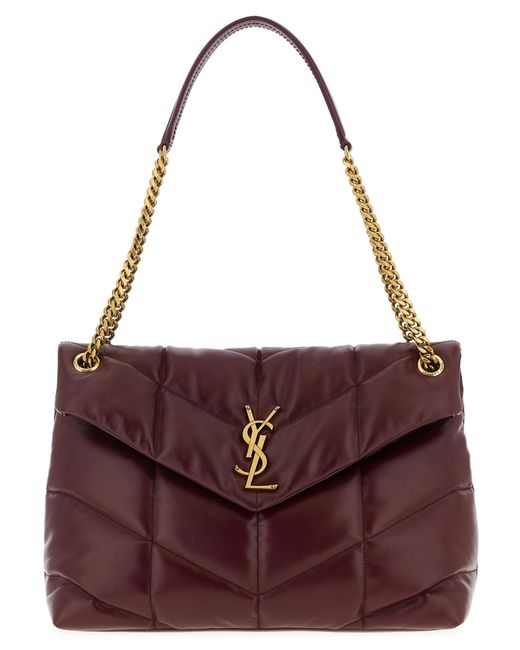 Saint Laurent Purple 'Puffer' Shoulder Bag