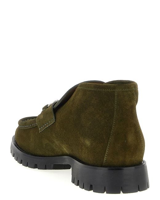 Gucci Green Horsebit Ankle Boots for men