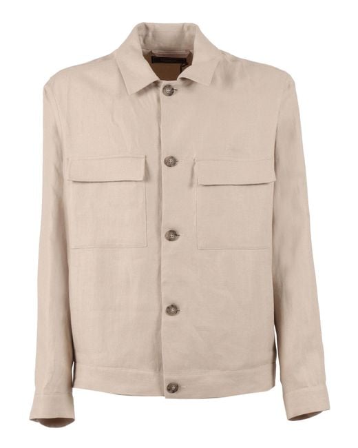 Peserico Natural Outerwear Jacket for men