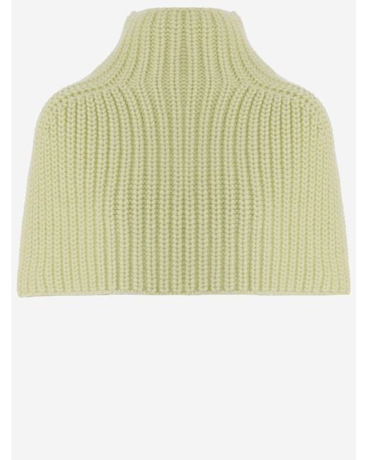 Sa Su Phi Green Shawl Cape Knit Cashmere Capes