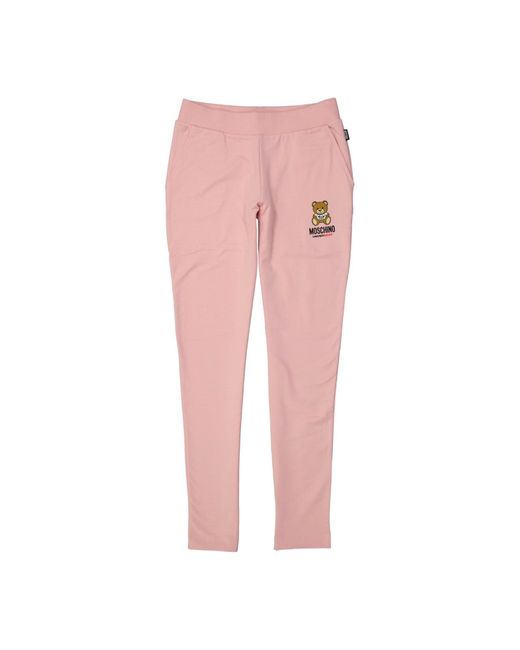 Moschino Pink Underwear Logo Sweatpants