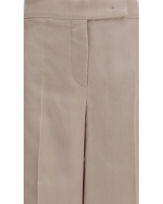 Max Mara Natural Rasoio Pants Silk