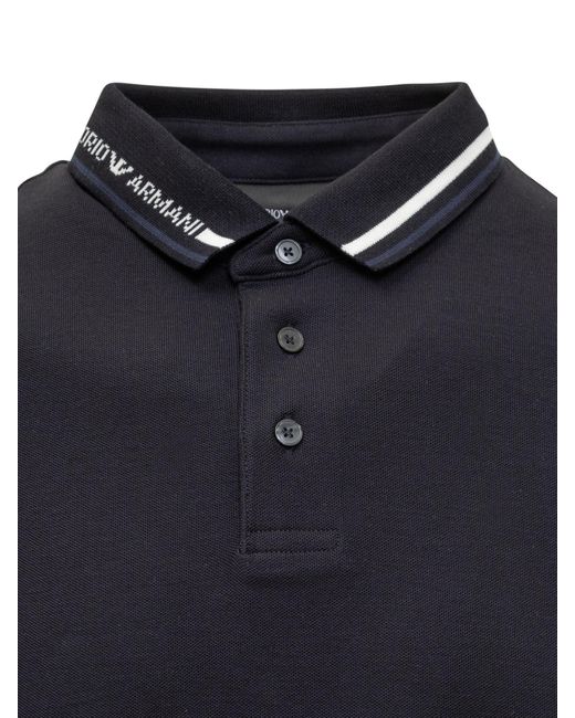 Emporio Armani Black Polo Shirt With Logo for men
