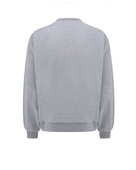 Gucci Gray Interlocking G-print Crewneck Cotton-jersey Sweatshirt for men